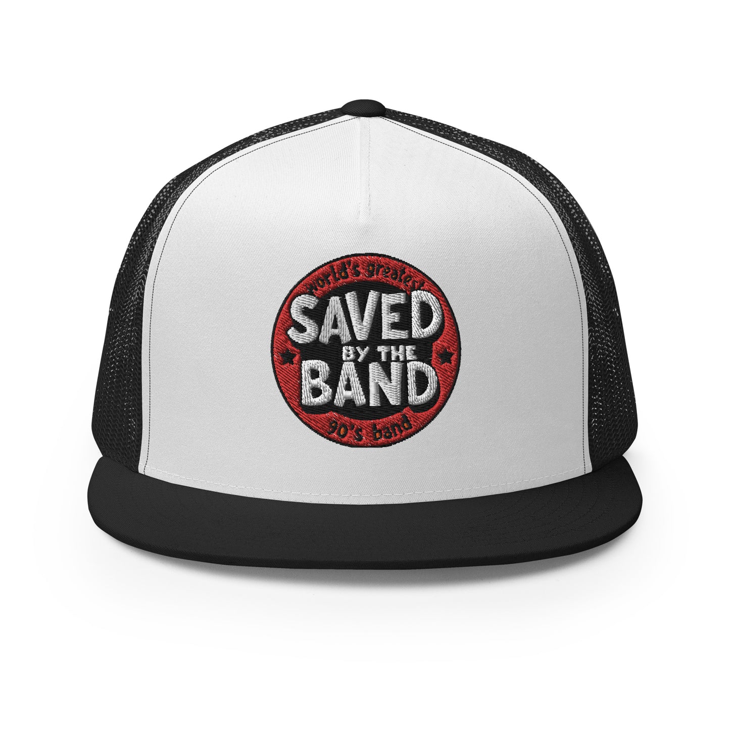 SAVED BY THE BAND NEW LOGO Trucker Cap
