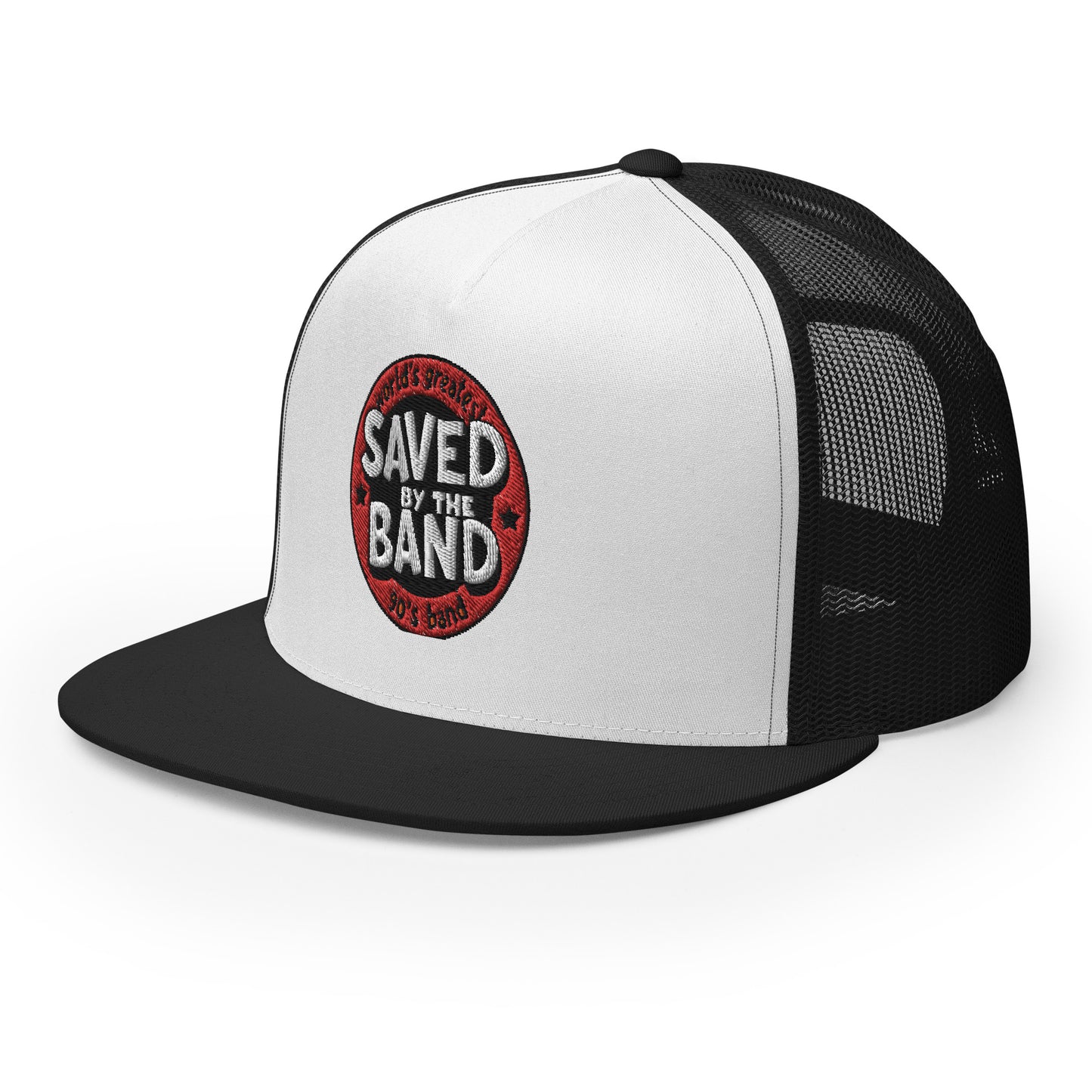 SAVED BY THE BAND NEW LOGO Trucker Cap