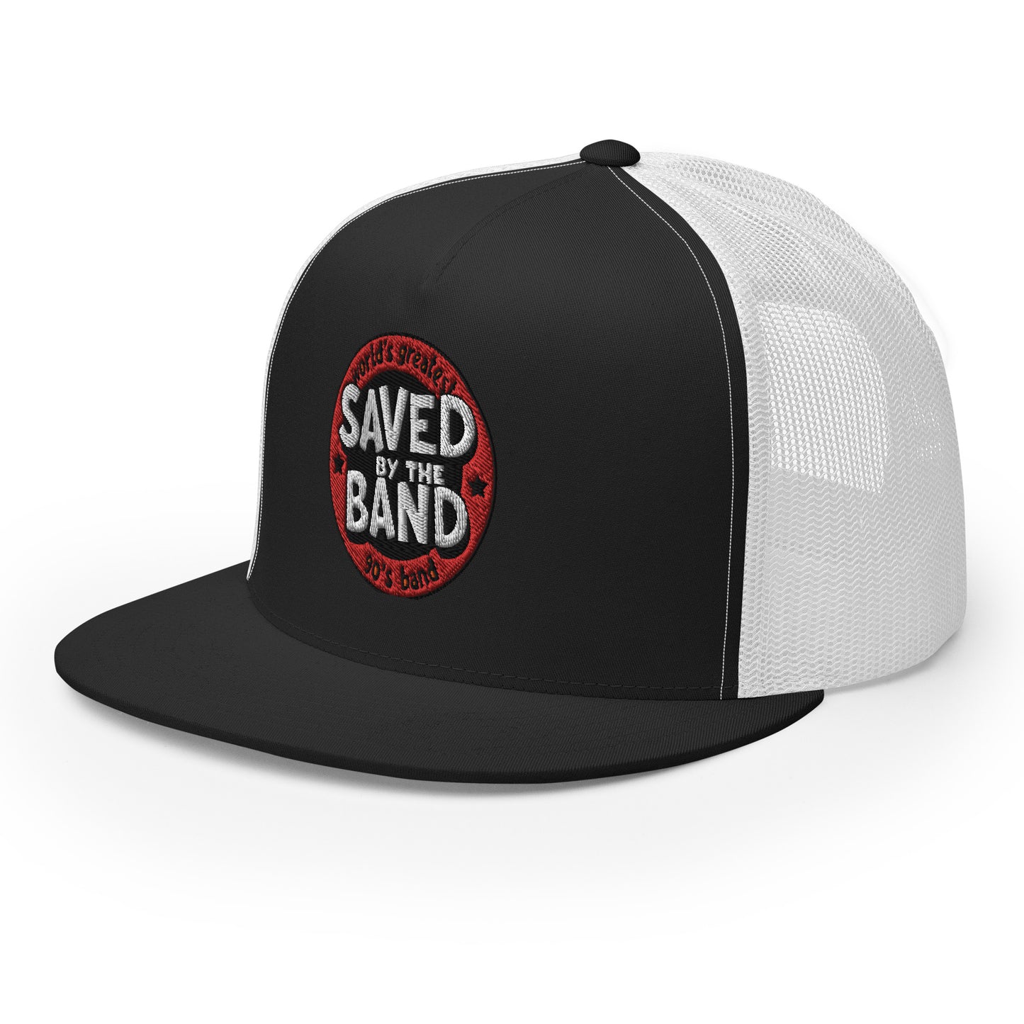 SAVED BY THE BAND NEW LOGO Trucker Cap