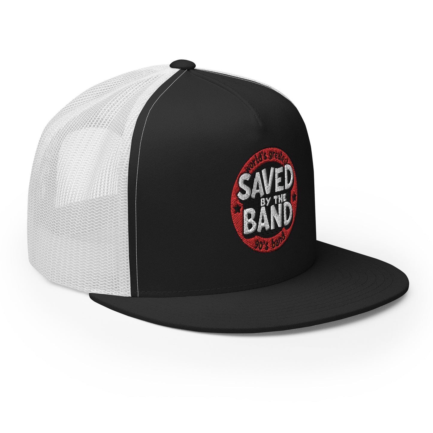 SAVED BY THE BAND NEW LOGO Trucker Cap
