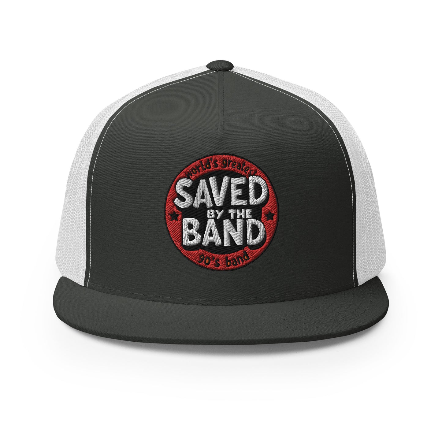 SAVED BY THE BAND NEW LOGO Trucker Cap
