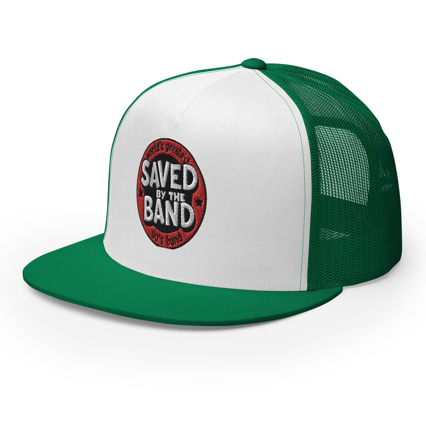 SAVED BY THE BAND NEW LOGO Trucker Cap