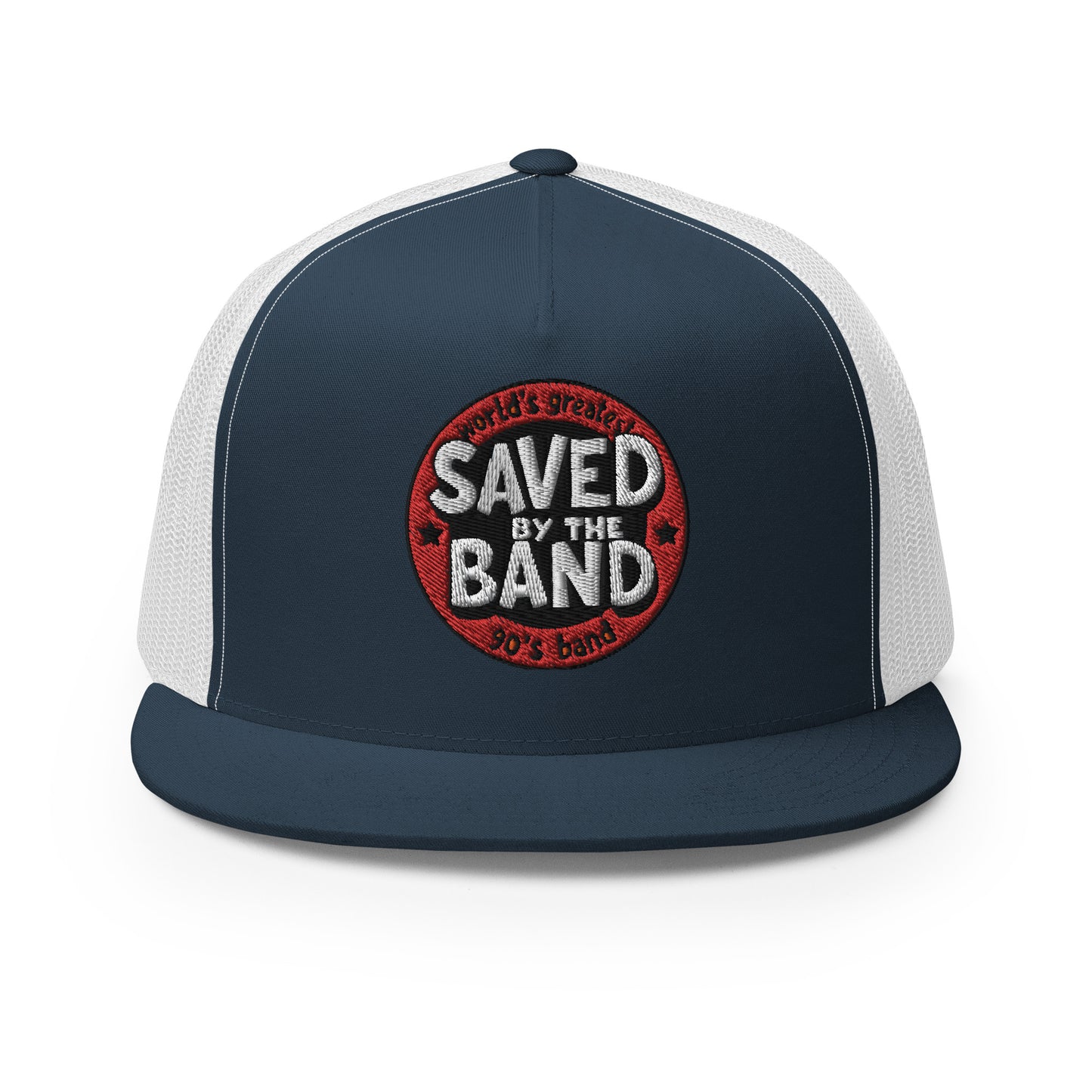 SAVED BY THE BAND NEW LOGO Trucker Cap
