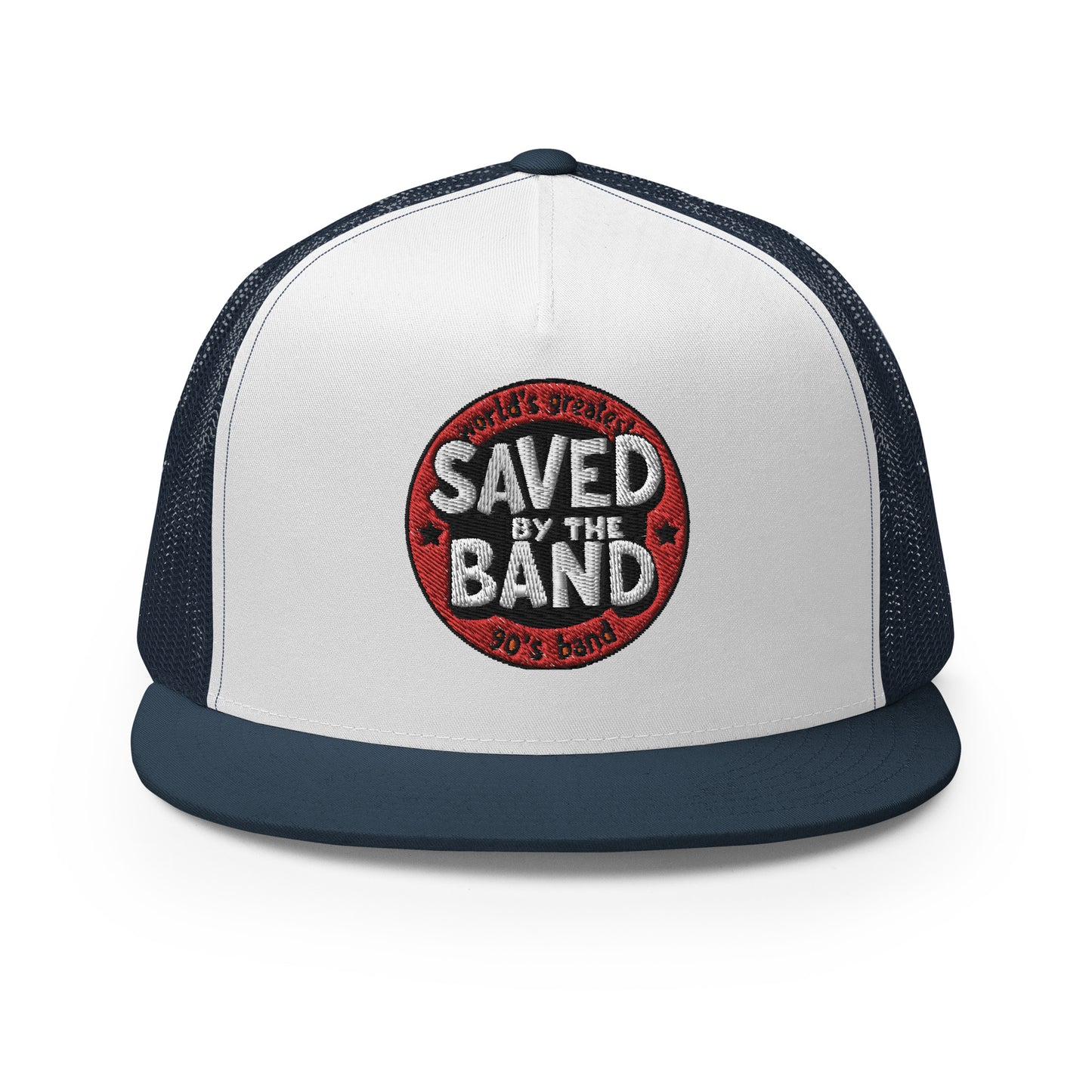 SAVED BY THE BAND NEW LOGO Trucker Cap