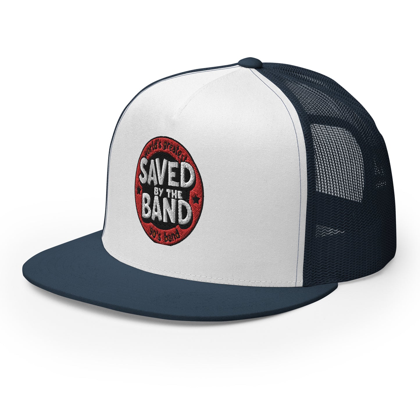 SAVED BY THE BAND NEW LOGO Trucker Cap