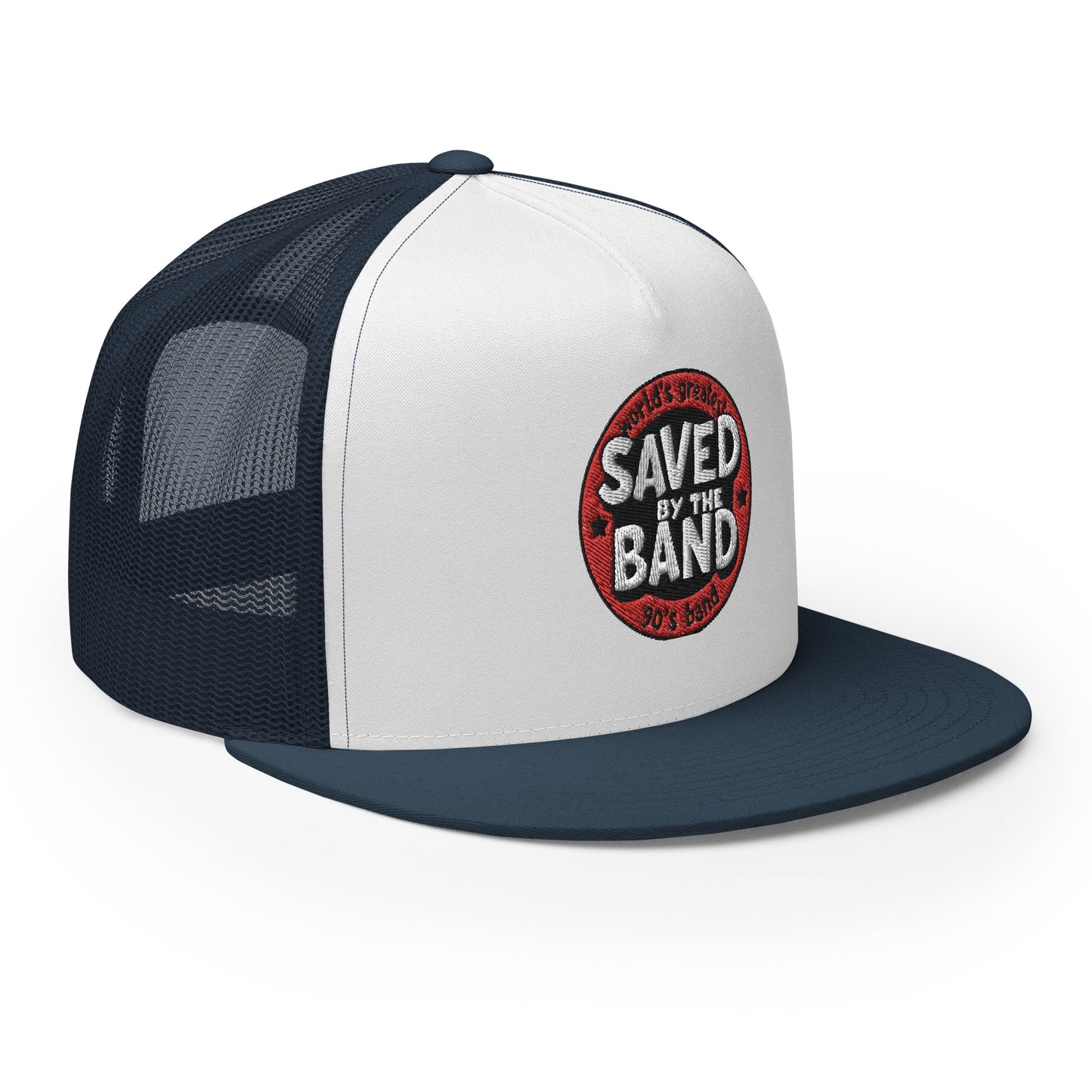SAVED BY THE BAND NEW LOGO Trucker Cap