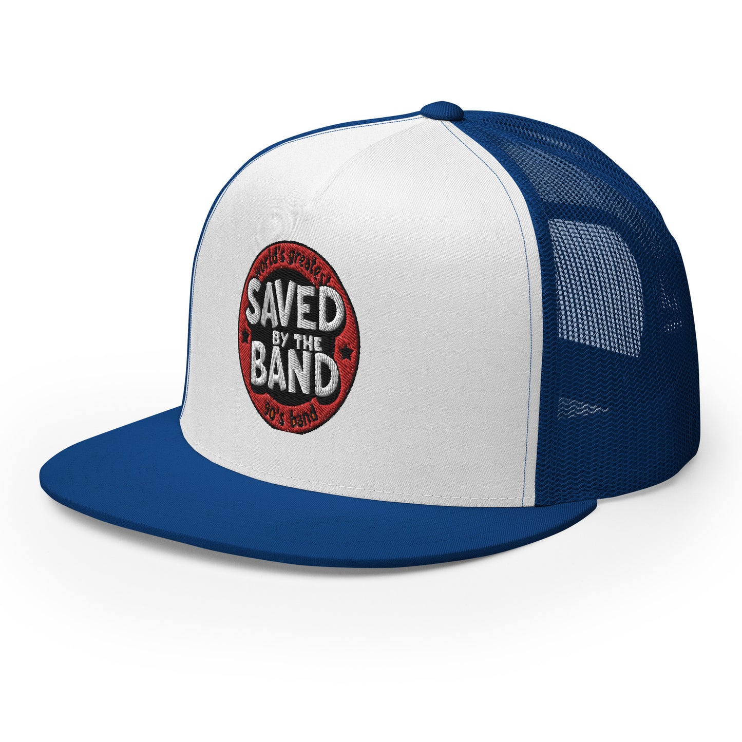 SAVED BY THE BAND NEW LOGO Trucker Cap