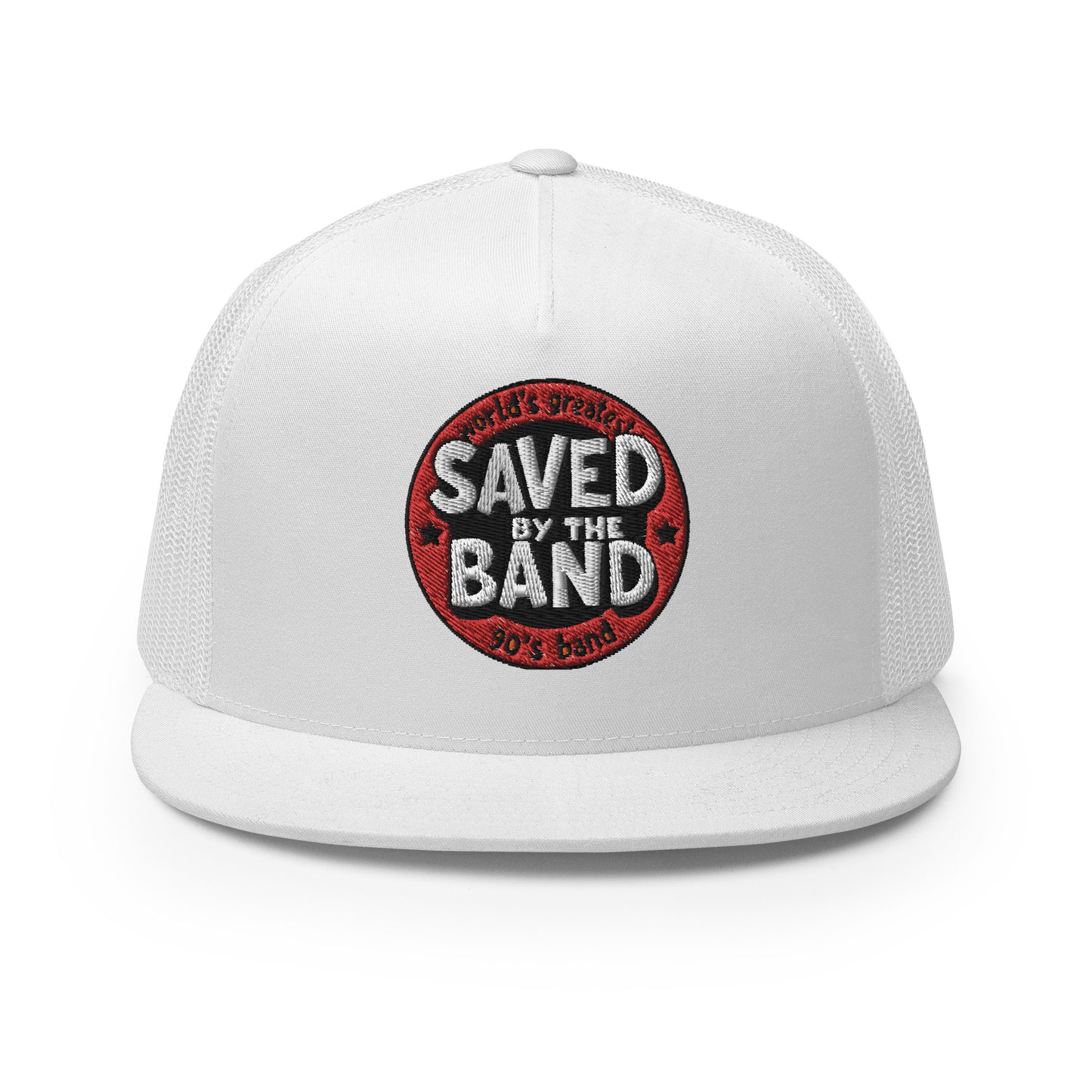 SAVED BY THE BAND NEW LOGO Trucker Cap
