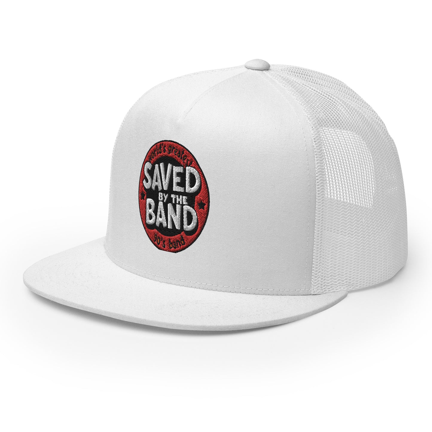 SAVED BY THE BAND NEW LOGO Trucker Cap