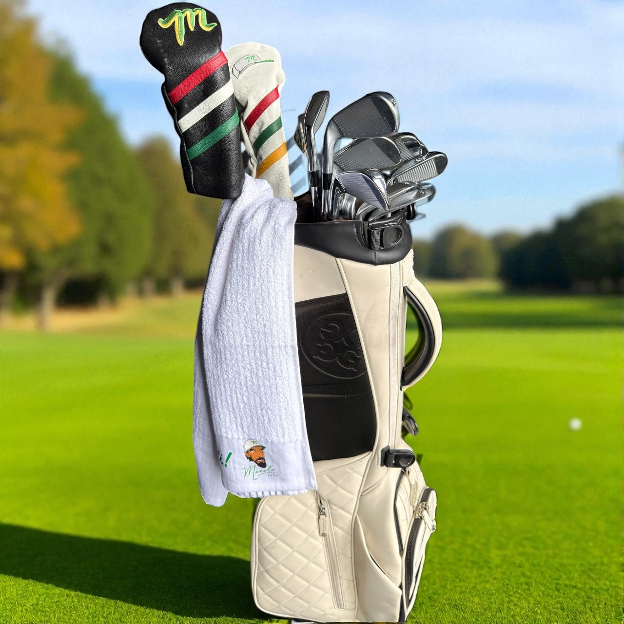 Don’t Be Nasssti! - Manolo OG Players Golf Towel - 22” x 44” with Smack Dat Shit Bracelet.
80% cotton / 20% polyester