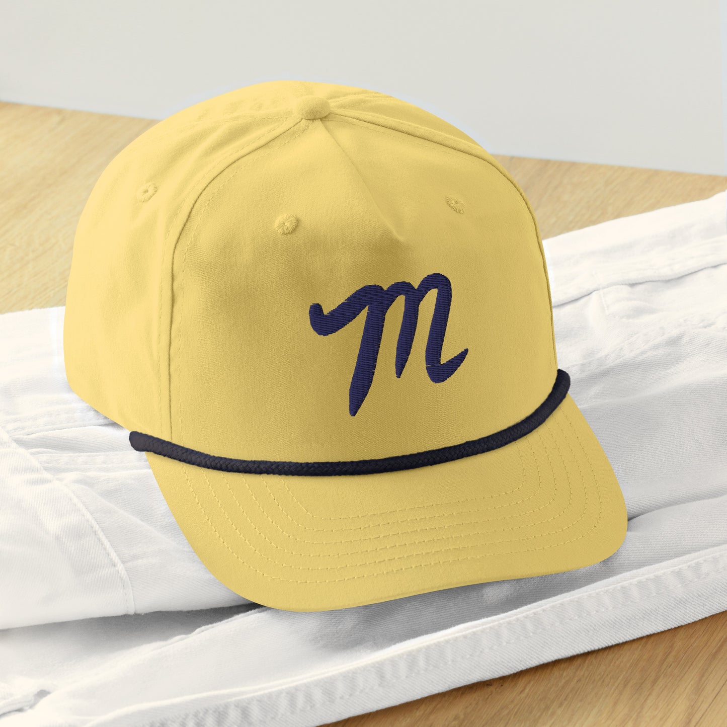 MANOLO NAVY Golf rope cap
