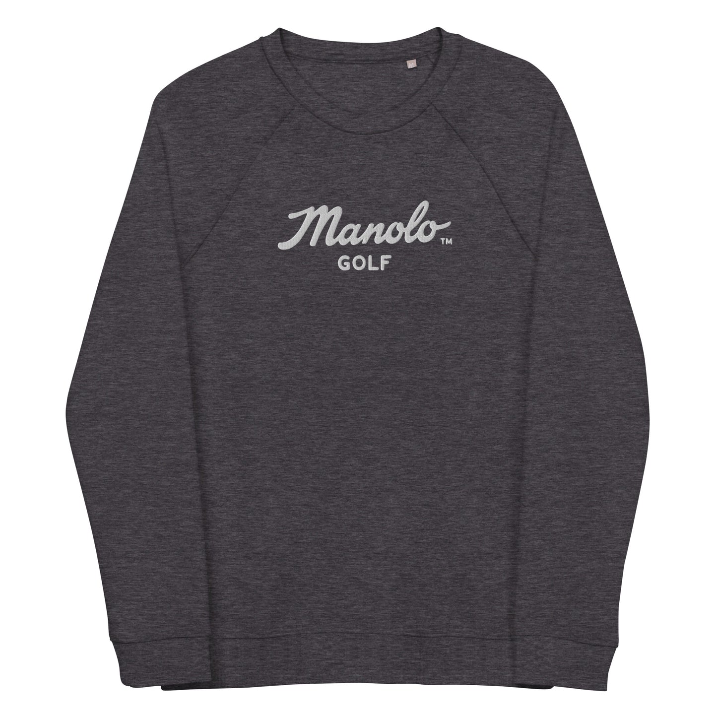 Manolo Crewneck Unisex organic raglan sweatshirt