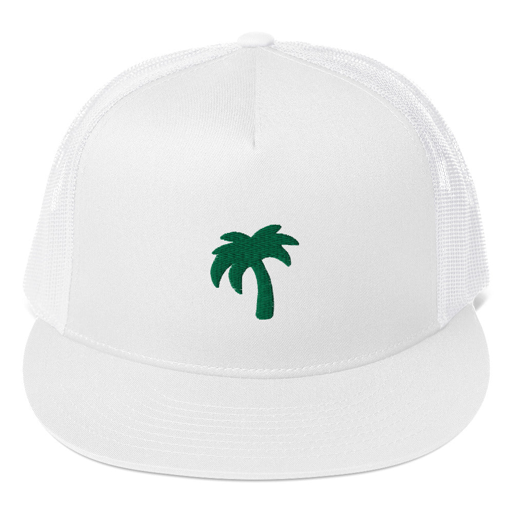 White Hat Green Palma Trucker