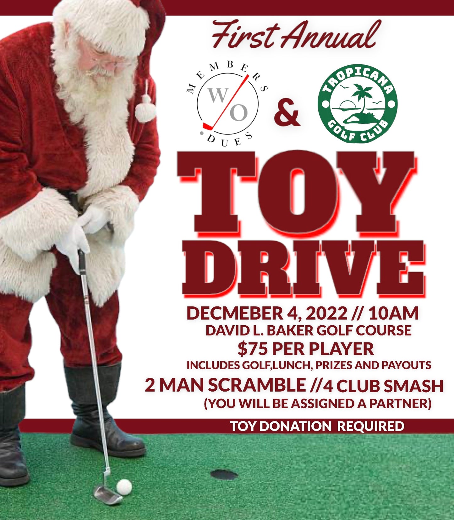 Tropicana Toy Drive GOLF TOURNEY