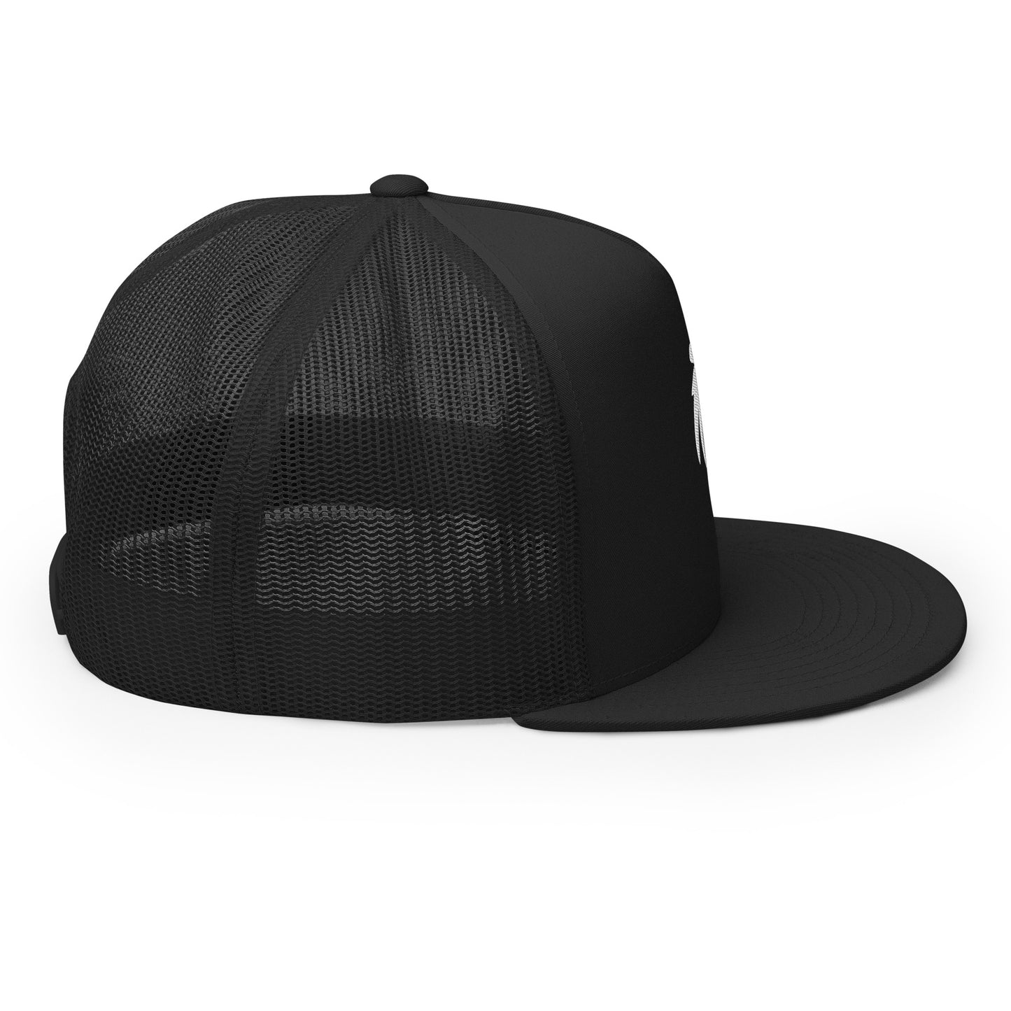 Black hat white Palma Trucker Cap