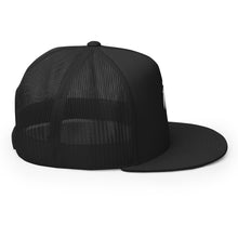 Load image into Gallery viewer, Black hat white Palma Trucker Cap