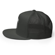 Load image into Gallery viewer, Black hat white Palma Trucker Cap
