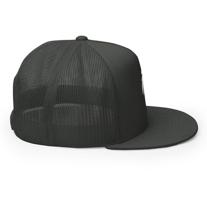 Black hat white Palma Trucker Cap