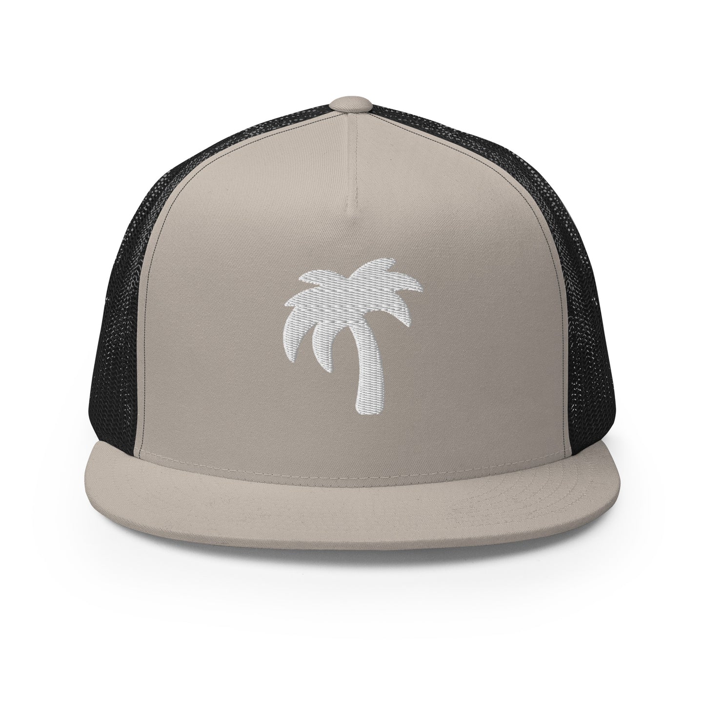 Black hat white Palma Trucker Cap