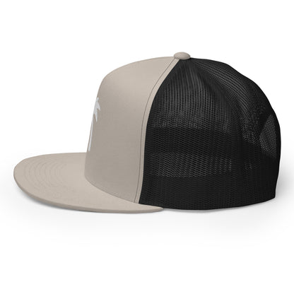 Black hat white Palma Trucker Cap