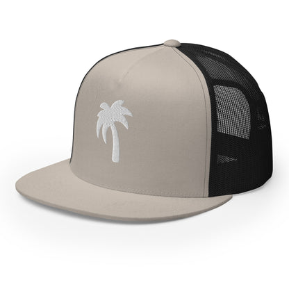 Black hat white Palma Trucker Cap