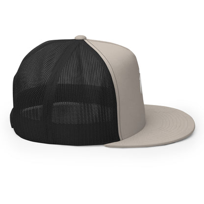 Black hat white Palma Trucker Cap