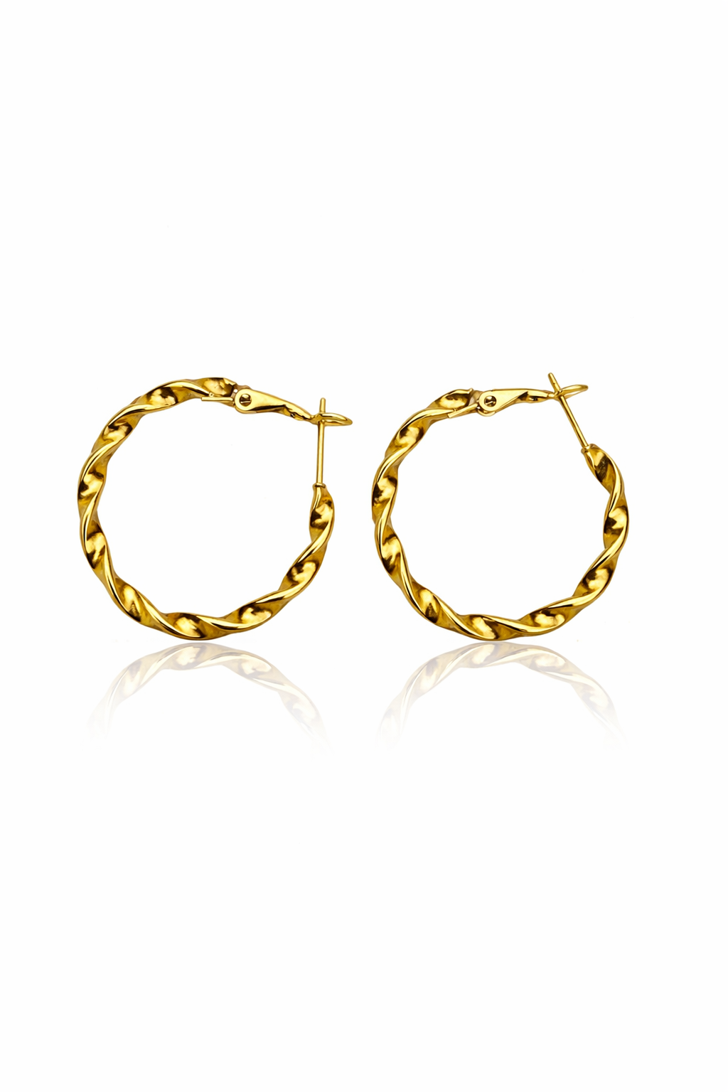 Twisted Gold Hoops