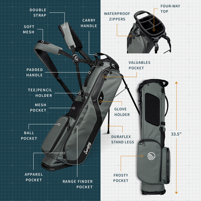 EL CAMINO x TROP TG LOGO | S-Class Leather Walking Golf Bag