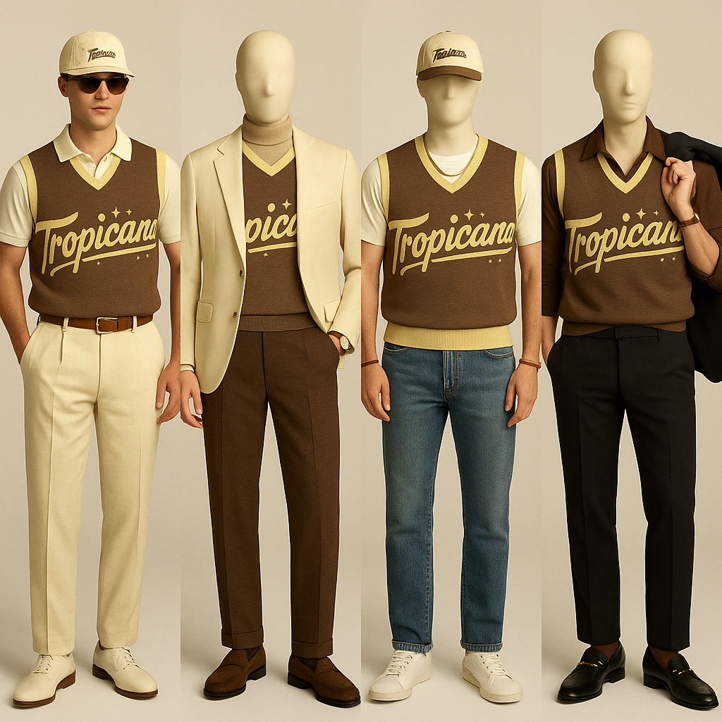 TROP LOGO Knit V-neck vest