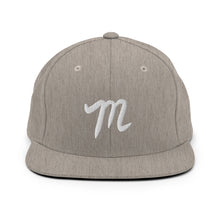 Load image into Gallery viewer, Manolo WHITE M Snapback Hat ANY COLOR HAT