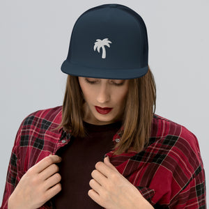 Navy Blue Trucker with White Palm