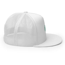 Load image into Gallery viewer, White Hat Green Palma Trucker