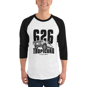 626 TROP 3/4 sleeve raglan shirt